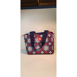 Igloo Floral Mandala Lunch Bag Insulated Cooler Tote Blue Red White Work Travel